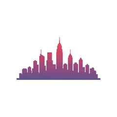 Obraz premium city skyline silhouette illustration.
