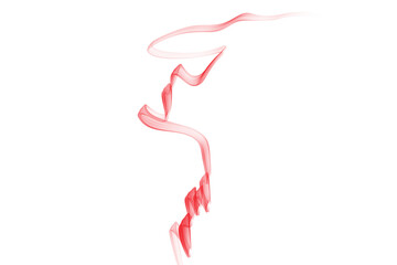 Abstract Red Smoke Swirl, Elegant Design Element Handmade 