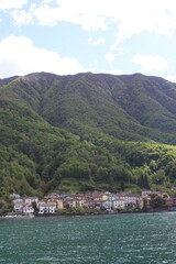 Fototapeta premium village on the lake