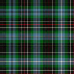 White, Black, Green, Blue, Red Tartan Weave Pattern - Tile