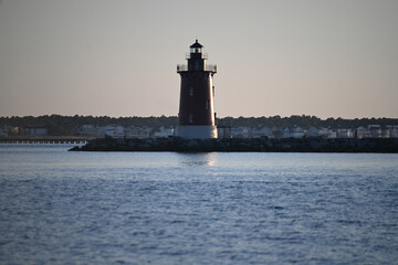 Delaware Breakwater East End Lighthouse at Cape Henlopen at Sunset
