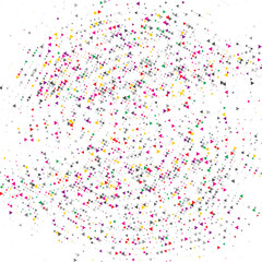 Colorful abstract swirl dot pattern with scattered motion effect. Ideal for wallpapers, art prints, and digital design projects