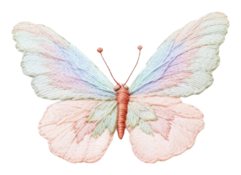 PNG Delicate pastel butterfly illustration