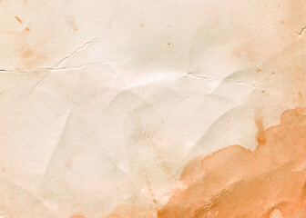Bloody vintage paper texture. Aged crumpled dirty photo paper.	