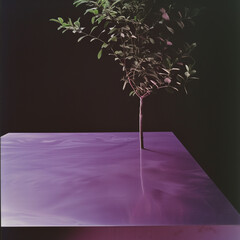 A tree growing on a table