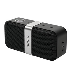 Fototapeta premium Portable wireless speaker with audio function isolated on transparent background