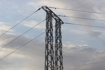 Electrical pole with line wire