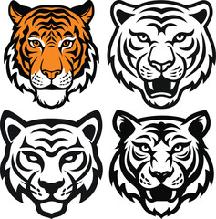 Fototapeta premium Tiger Head Vector
