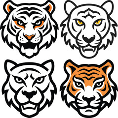 Fototapeta premium Tiger Head Vector