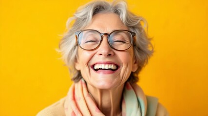 Senior woman smiling portrait - Powered by Adobe