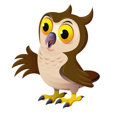 Owl bird icon colorful cartoon character sketch.ai