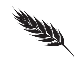 Obraz premium Beautiful wheat leaf blade bold artistic silhouette design