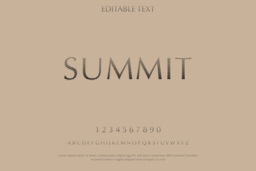 Minimalist design with the word summit and abstract shapes