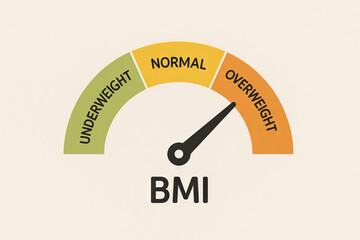 Simplified animated bmi tracker displaying underweight, normal, and overweight categories for easy health monitoring. concept of health awareness, weight management, fitness tracking.