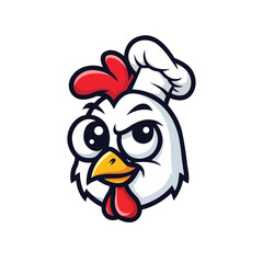 Chef Rooster Mascot: Cartoon, Playful, Restaurant Branding Logo