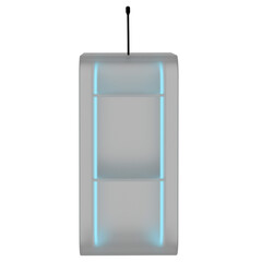3d render modern podium stage microphone with transparent background