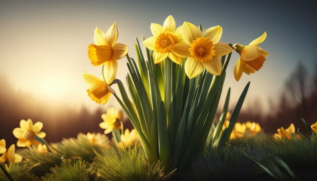 bouquet of daffodils celebrating spring arrival on march 12th