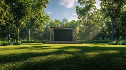 Obraz premium an empty concert stage in nature