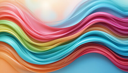 Colorful Abstract Wavy Background Design.