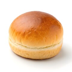 Fresh Baked Bread Bun Isolated on White Background