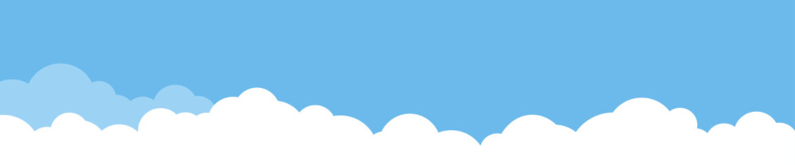 BANNIÈRE DE CIEL BLEU AU DESSUS DES NUAGES