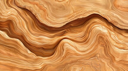 The image is a close up of a wooden surface with a wavy pattern. The wood appears to be aged and has a natural, rustic feel to it. The wavy pattern adds a sense of movement and depth to the surface