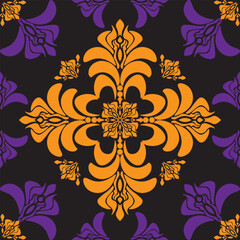 Tribal seamless patterns carrot orange creative pattern