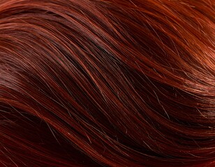 Naklejka premium Close-up of rich auburn hair strands