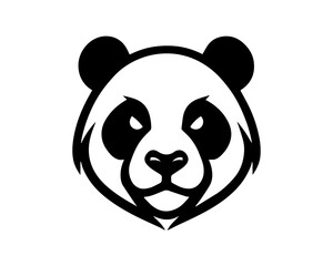 Fototapeta premium Panda Face Icon – Minimalist Wildlife Symbol of Peace and Conservation