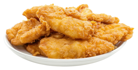 PNG Delicious battered fish plate fritters nuggets.