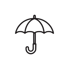 Vector art of umbrella simple vector illustration of an umbrella, symbolizing protection, rain, and weather, ideal for use in meteorology, travel, and safetyrelated designs, featuring a clean and mini