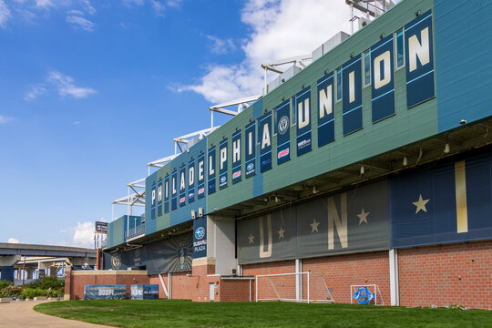 Subaru Park soccer stadium home of the Philadelphia Union of Major League Soccer in Chester Pennsylvania USA