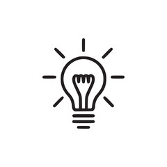 Vector art of light bulb icon symbolizes ideas, innovation, and inspiration represents energy, electricity, and illumination conveys the concept of creativity, intelligence, and problemsolving in a si