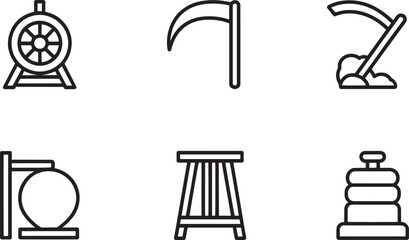 Iconic Water Wheel Illustration A Timeless Symbol of Energy and Industry in Detailed Line Art