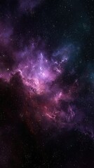 Colorful Nebula And Stars In Dark Space