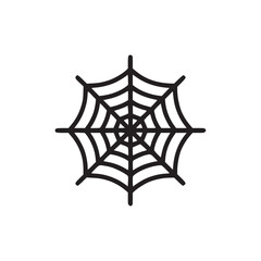 Vector art of spider web icon simple line art illustration of a spiderweb, perfect for halloween designs, spooky themes, or minimalist web concepts clean and modern vector graphic