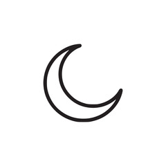Vector art of simple vector illustration of a crescent moon minimalist design of a celestial body, perfect for astronomy, astrology, or nightthemed projects clean and modern aesthetic