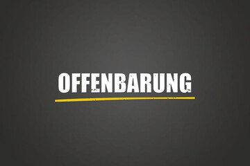 Offenbarung (revelation) - A blackboard with white text.