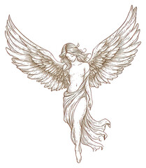 Fototapeta premium PNG Angel illustration celestial art.