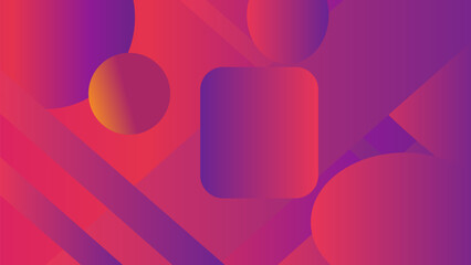 Abstract Gradient Geometric Shapes with Colorful Background for Creative Design Projects