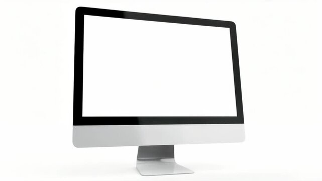 Large flat screen monitor with black frame and stand.