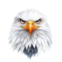 Obraz premium Fierce Eagle Head Illustration with Intense Eyes and Feathered Texture