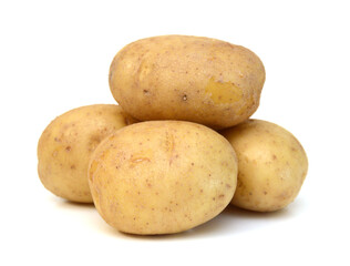 New potato isolated on white background close up 