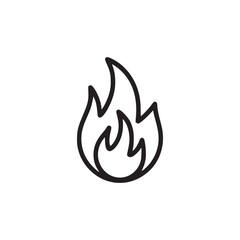 Illustration of a simple fire icon the minimalist design features clean lines and a modern aesthetic, perfect for use in various digital and print media projects