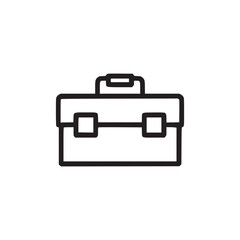 Vector art of briefcase icon a simple line drawing of a classic briefcase, symbolizing business, work, or travel the clean design makes it versatile for various applications