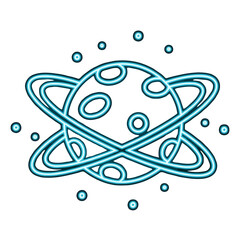 Illustration of planet cosmos space science astronomy universe galaxy orbit astrology exploration discovery