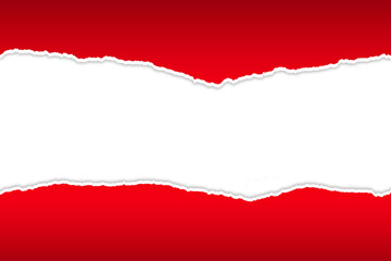 Red Ripped Paper Frame Template | Transparent Background Design
