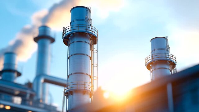 Titanium dioxide manufacturing plant with high temperature reactors and pigment processing equipment chemical vapor and dust management systems ensuring quality control in special