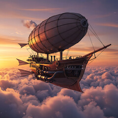 steampunk airship