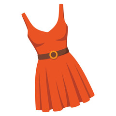 Sarafan fashion clothes for modern woman flat clothes icon for web vector illustration perfect for clothing store visuals fashion themes and garment design